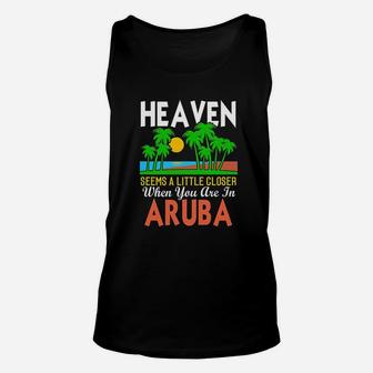 Aruba Souvenir Gift Tropical Tree Palm Beach Aruba Unisex Tank Top - Seseable
