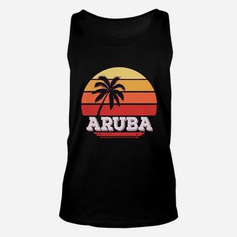 Aruba Vacation Retro Vintage Unisex Tank Top - Seseable