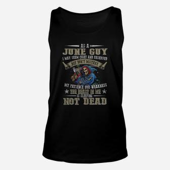 As A June Guy Dont Mistake My Patience For Weakness Unisex Tank Top - Seseable