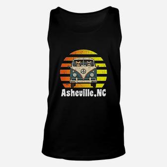 Asheville Nc Road Trip Retro Vintage Hippie Van Unisex Tank Top - Seseable