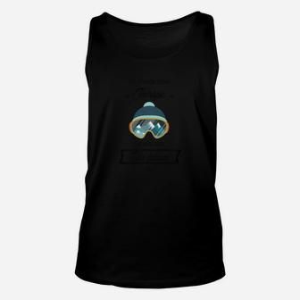 Astronauten-Emblem Schwarzes Unisex TankTop, Cartoon-Stil Tee - Seseable