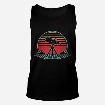 Astronomy Telescope Retro Space Science Vintage 80s Gift Unisex Tank Top - Seseable