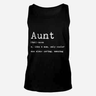 Aunt Definition Funny Family Sister Gift For Auntie Unisex Tank Top - Seseable