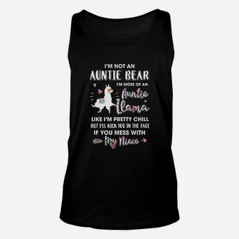 Aunt Niece Im Not Auntie Bear Im More Of Auntie Llama Unisex Tank Top - Seseable