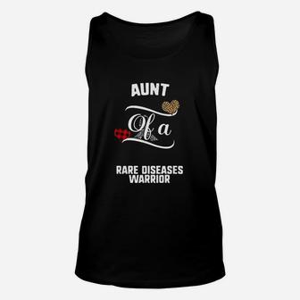 Aunt Rare Diseases Awareness Leopard Buffalo Plaid Family Unisex Tank Top