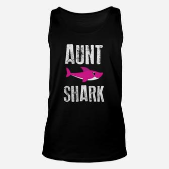 Aunt Shark Future Nephew Niece Funny Family Relatives Gift Unisex Tank Top - Seseable