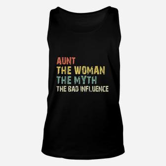 Aunt The Woman Myth Bad Influence Vintage Gift Christmas Unisex Tank Top - Seseable