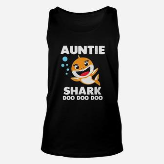 Auntie Shark Doo Doo Uncle Mommy Daddy Unisex Tank Top - Seseable