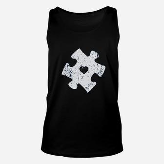 Autism Puzzle For Women Autism Awareness Gifts For Her Unisex Tank Top - Seseable
