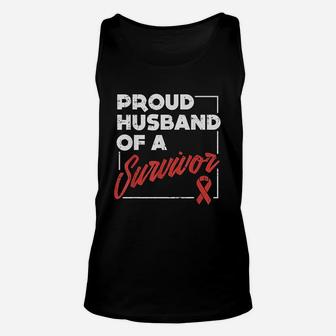 Awareness Support Aneurysm Proud Husband Survivor Unisex Tank Top - Seseable