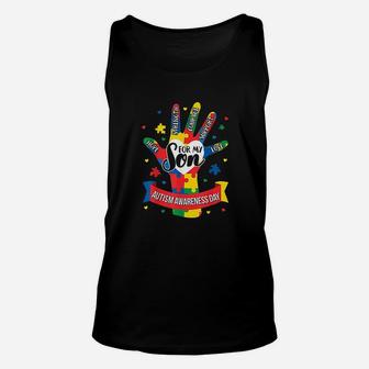 Awareness Women Mom Dad Puzzle Lover Gift Unisex Tank Top - Seseable