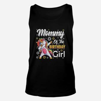 Awesome Dabbing Unicorn Birthday Mommy Family Matching Unisex Tank Top - Seseable