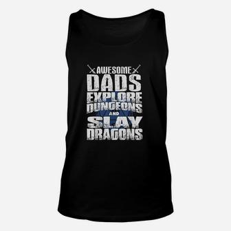 Awesome Dads Explore Dungeons, best christmas gifts for dad Unisex Tank Top - Seseable