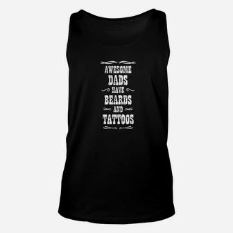 Awesome Dads Have Beards And Tattoos Light Unisex Tank Top - Seseable