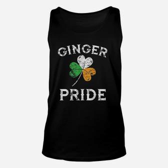 Awesome Ginger Pride St Patricks Day Irish Flag Clover Unisex Tank Top - Seseable