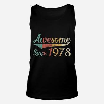 Awesome Since 1978 Vintage 44th Birthday 44 Year Old Unisex Tank Top - Seseable