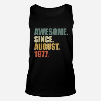 Awesome Since August 1977 Vintage 44th Birthday Gift Unisex Tank Top - Seseable