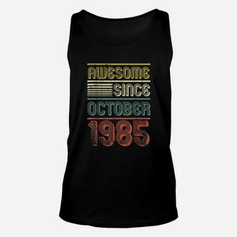 Awesome Since October 1985 Vintage 36th Birthday Gift Unisex Tank Top - Seseable