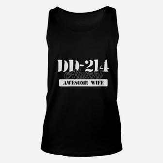 Awesome Wife Proud Veteran Dd 214 Alumni For Vets Unisex Tank Top - Seseable