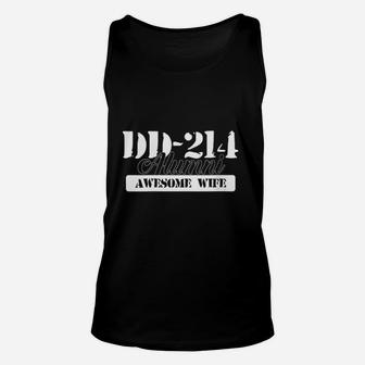 Awesome Wife Proud Veteran Unisex Tank Top - Seseable