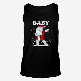 Baby Bear Matching Family Dabbing Bear Red Plaid Unisex Tank Top - Seseable