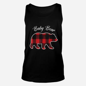 Baby Bear | Matching Family Christmas Red Unisex Tank Top - Seseable