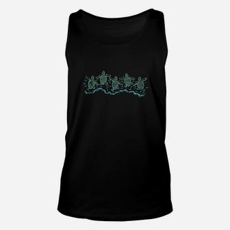 Baby Sea Turtles Vintage Beach Unisex Tank Top | Seseable CA
