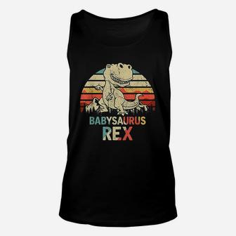 Babysaurus Rex Dinosaur Fathers Day Unisex Tank Top - Seseable