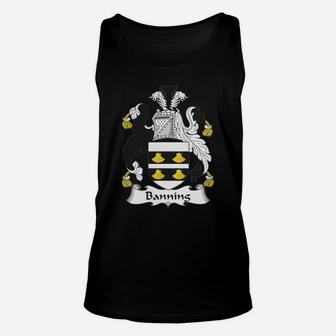 Banning Family Crest / Coat Of Arms British Family Crests Unisex Tank Top - Seseable