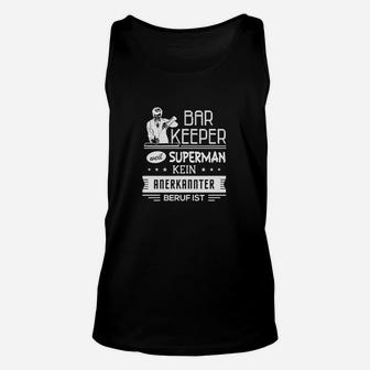 Barkeeper Superman Unisex TankTop, Schwarzes Unisex TankTop für Barpersonal - Seseable