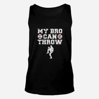 Baseball Pitcher Funny Sister Brother Unisex Tank Top - Seseable