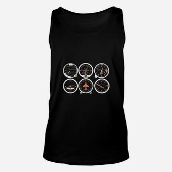Basic Six Flight Instruments Vintage Pilots Unisex Tank Top - Seseable