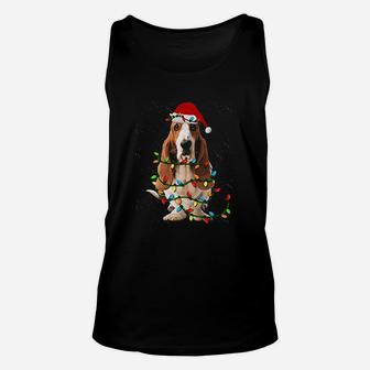 Basset Hound Christmas Funny Basset Hound Dog Lovers Gift Unisex Tank Top - Seseable