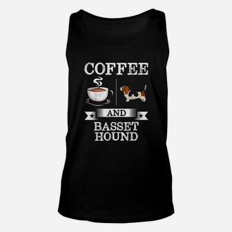 Basset Hound Coffee And Basset Hound Dog Unisex Tank Top - Seseable