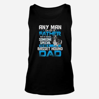 Basset Hound Dad Dog Lovers Fathers Day Gif Unisex Tank Top - Seseable