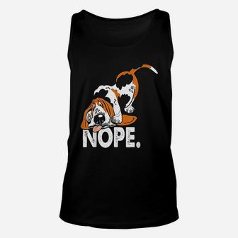 Basset Hound Gifts For Dog Lovers Funny Lazy Basset Hound Unisex Tank Top - Seseable