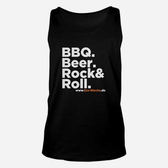 BBQ Beer Rock & Roll Herren Unisex TankTop, Lustiges Grillparty Tee - Seseable