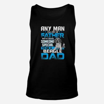 Beagle Dad Dog Lovers Fathers Day Gif Unisex Tank Top - Seseable
