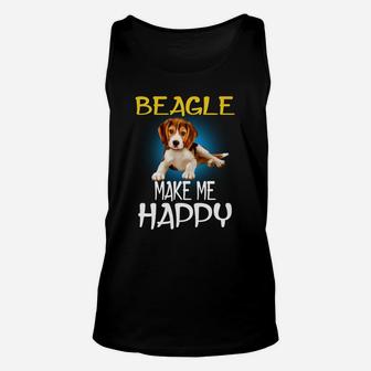 Beagle Hund Machen Mich Glücklich TankTop - Seseable