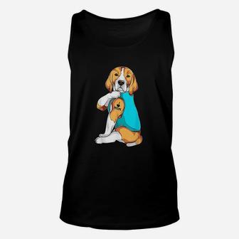 Beagle I Love Mom Apparel Dog Mom Gifts Unisex Tank Top - Seseable