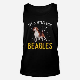 Beagle Life Is Better With Beagles Shirt Unisex Tank Top - Seseable