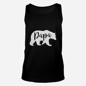 Bear Papa Gift, dad birthday gifts Unisex Tank Top - Seseable