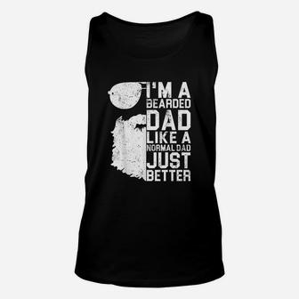 Bearded Dad Funny Beard Humor Fathers Day Gift Idea Unisex Tank Top - Seseable