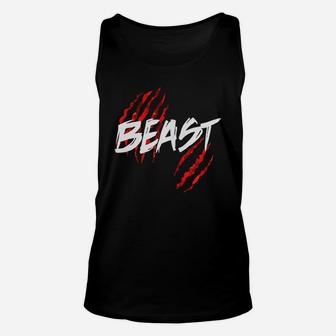 Beast And Claw Marks, Matching Couples For Halloween Unisex Tank Top - Seseable