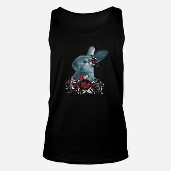 Beautiful Easter Bunny Vintage Floral Easter Unisex Tank Top - Seseable