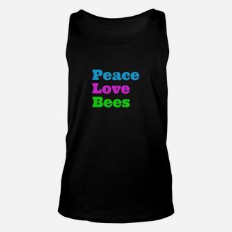 Beekeeper Shirt Peace, Love, Bees Unisex Tank Top - Seseable