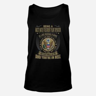 Being A Waste Water Treatment Plant Operator Like Riding A Bike Job Title Shirts Unisex Tank Top - Seseable