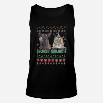 Belgian Malinois Noel,belgian Malinois Ugly Christmas Sweater,belgian Malinois Birthday,belgian Malinois Hoodie,belgian Malinois Christmas Day Unisex Tank Top - Seseable