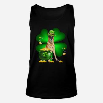 Belgian Malinois Shamrock St Patricks Day Irish Great Dog Lovers Unisex Tank Top - Seseable