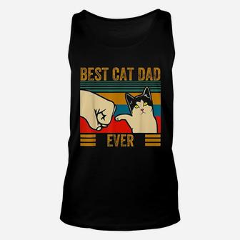 Best Cat Dad Ever Men Bump Fit Fathers Day Unisex Tank Top - Seseable